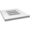 Ekena Millwork Vertical Surface Mount PVC Gable Vent: Functional, w/ 3-1/2"W x 1"P Standard Frame, 14"W x 16"H GVPVE14X1601SF - alternate 2